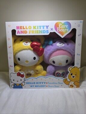 Hello Kitty & Friends x Care Bears Plush Gift Set Funshine & Share Bears Sanrio